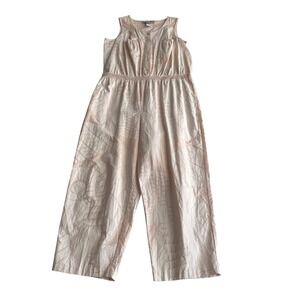 Young Hawaii for‎ Liberty House VTG Hawaii Made Geometric Pink Cotton Jumpsuit L